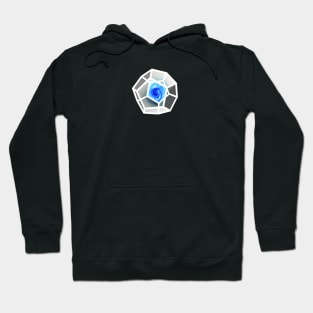 Galaxy space geometry concept: blue Platonic solid Hoodie